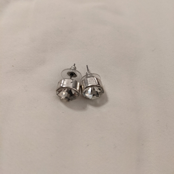 Blue Chandelier earrings and faux diamond studs - Picture 2 of 4